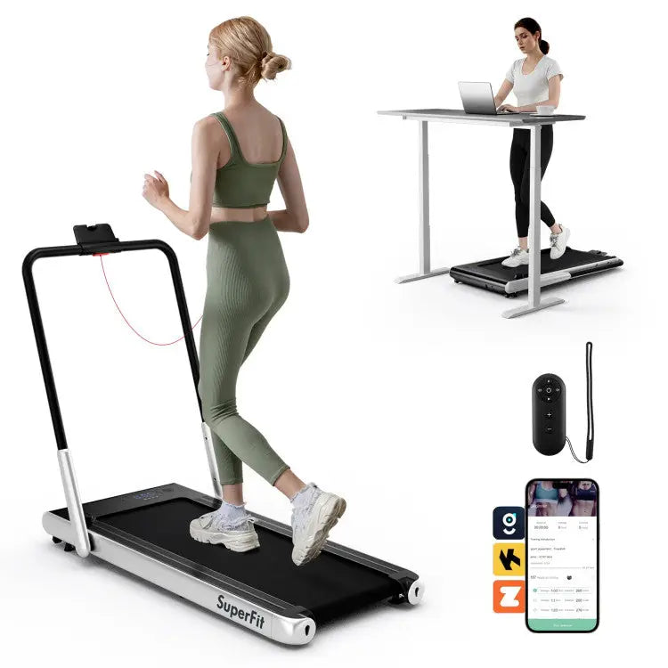 Fitness Room Set: Dumbbell Weight Set + 3-in-1 3HP Folding Treadmill - Exercise Machines