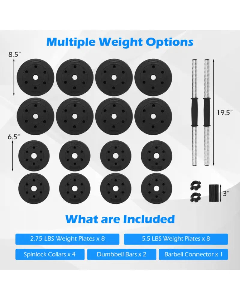 Fitness Room Set: Dumbbell Weight Set + 3-in-1 3HP Folding Treadmill - Exercise Machines