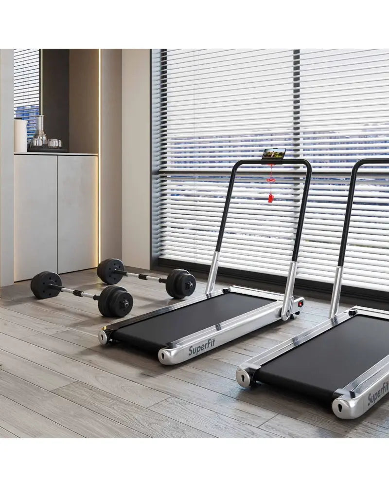 Fitness Room Set: Dumbbell Weight Set + 3-in-1 3HP Folding Treadmill - Exercise Machines