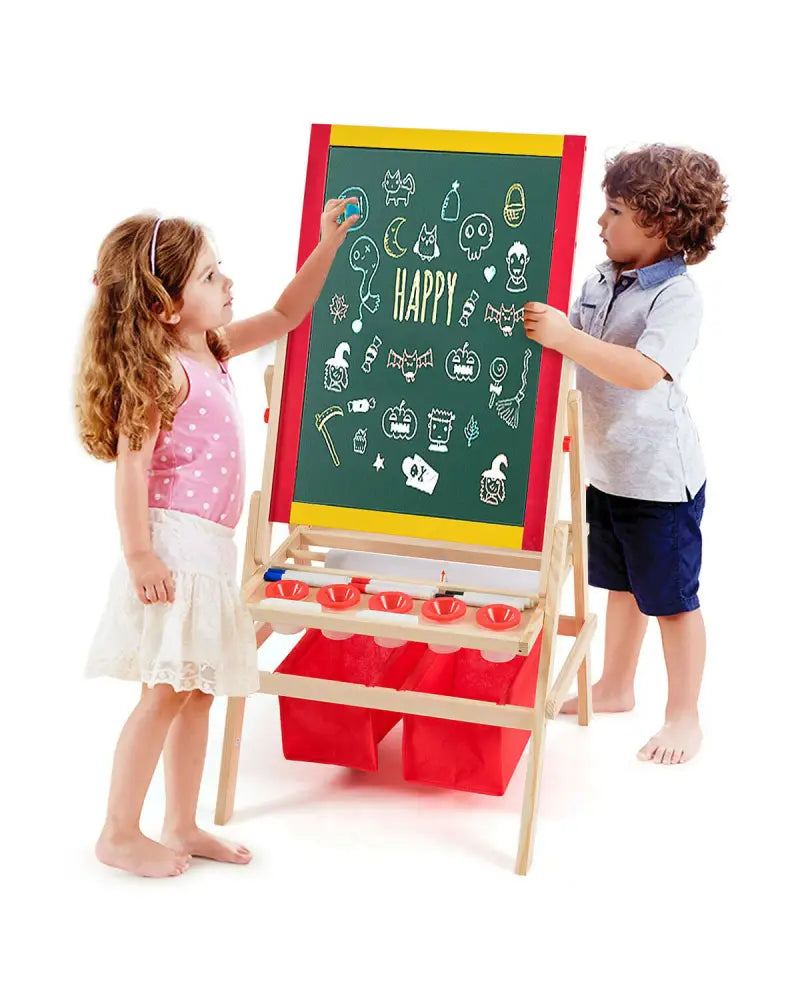 Flip-Over Double-Sided Kids Art Easel - Multicolor - Art Easels