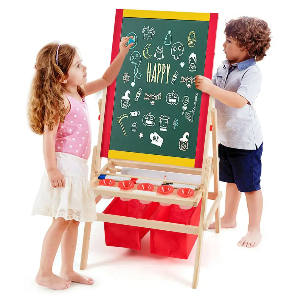 Flip-Over Double-Sided Kids Art Easel - Multicolor - Art Easels