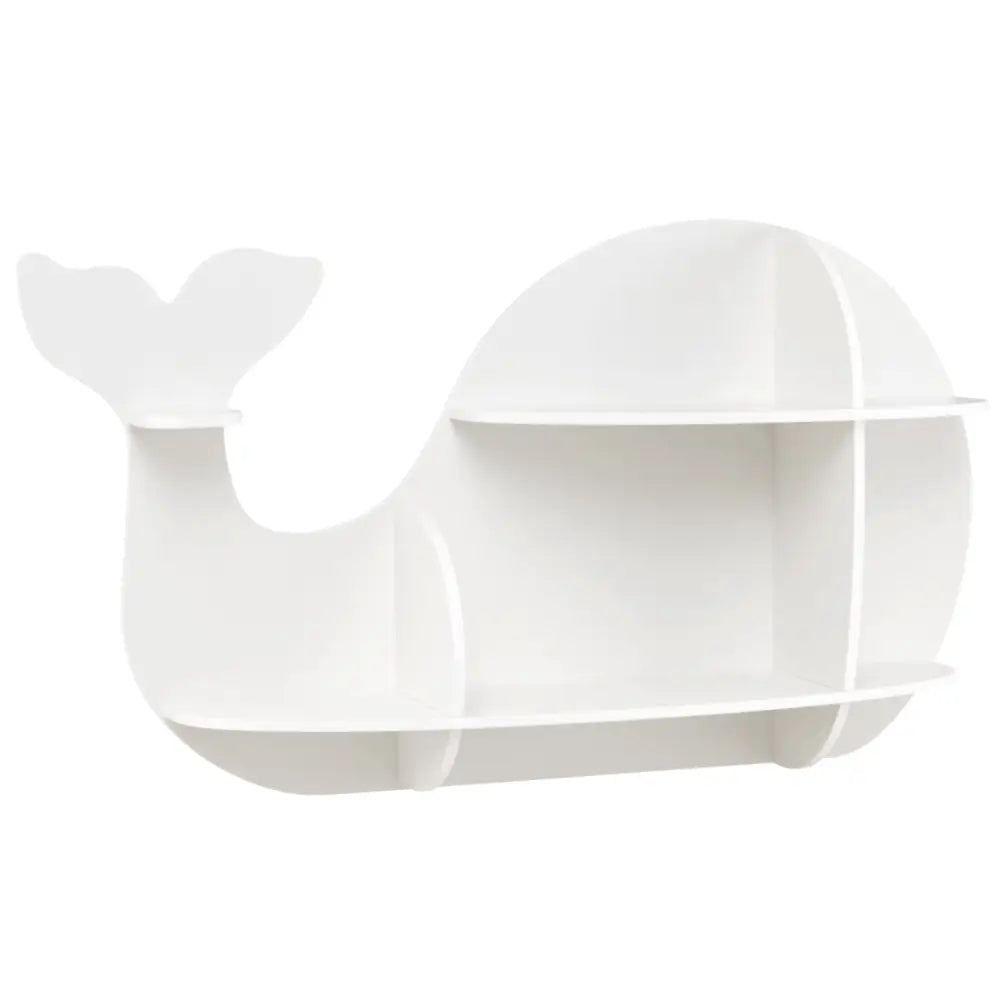 Floating Dolphin Shelves Wall Mounted Storage Display Rack-White - White - Kids Storage