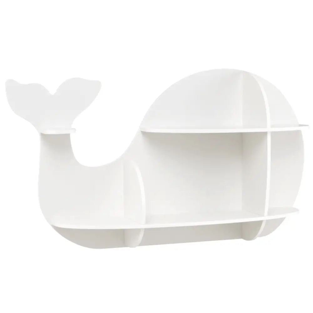 Floating Dolphin Shelves Wall Mounted Storage Display Rack-White - White - Kids Storage