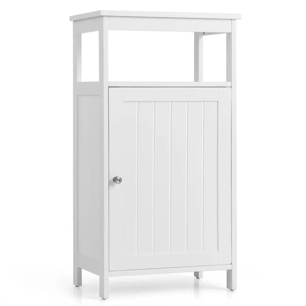 Floor Cabinet Multifunction Storage Rack Organizer Stand - White - Floor Cabinets