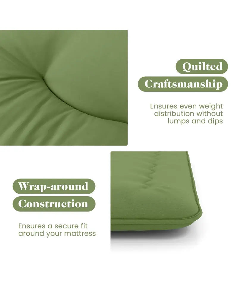 Floor Mattress with Washable Cover and Carry Bag-Full Size - Green - Mattresses