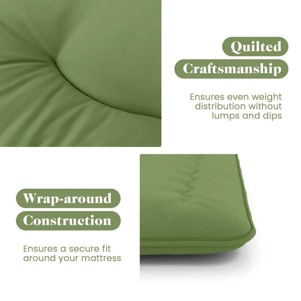 Floor Mattress with Washable Cover and Carry Bag-Full Size - Green - Mattresses