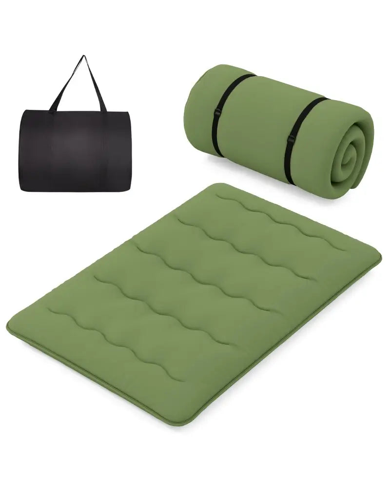 Floor Mattress with Washable Cover and Carry Bag-Full Size - Green - Mattresses