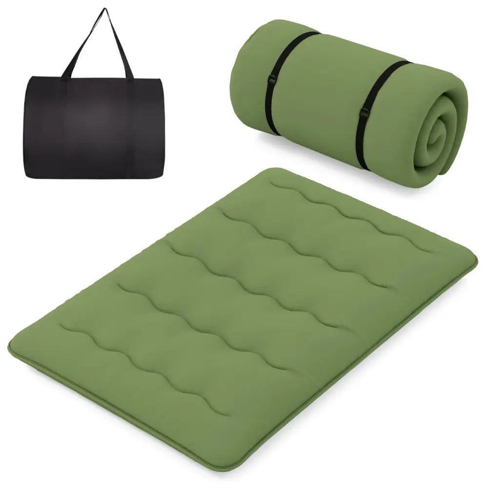 Floor Mattress with Washable Cover and Carry Bag-Full Size - Green - Mattresses