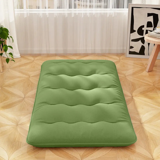 Floor Mattress with Washable Cover and Carry Bag-Twin Size - Green - Mattresses