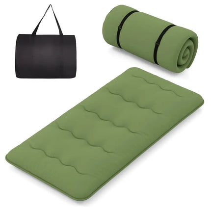 Floor Mattress with Washable Cover and Carry Bag-Twin Size - Green - Mattresses