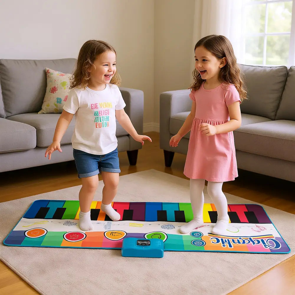 Floor Piano Dance Mat for Kids Musical Playmat with 8 Instrument Sounds - Multicolor - Pianos & Keyboards