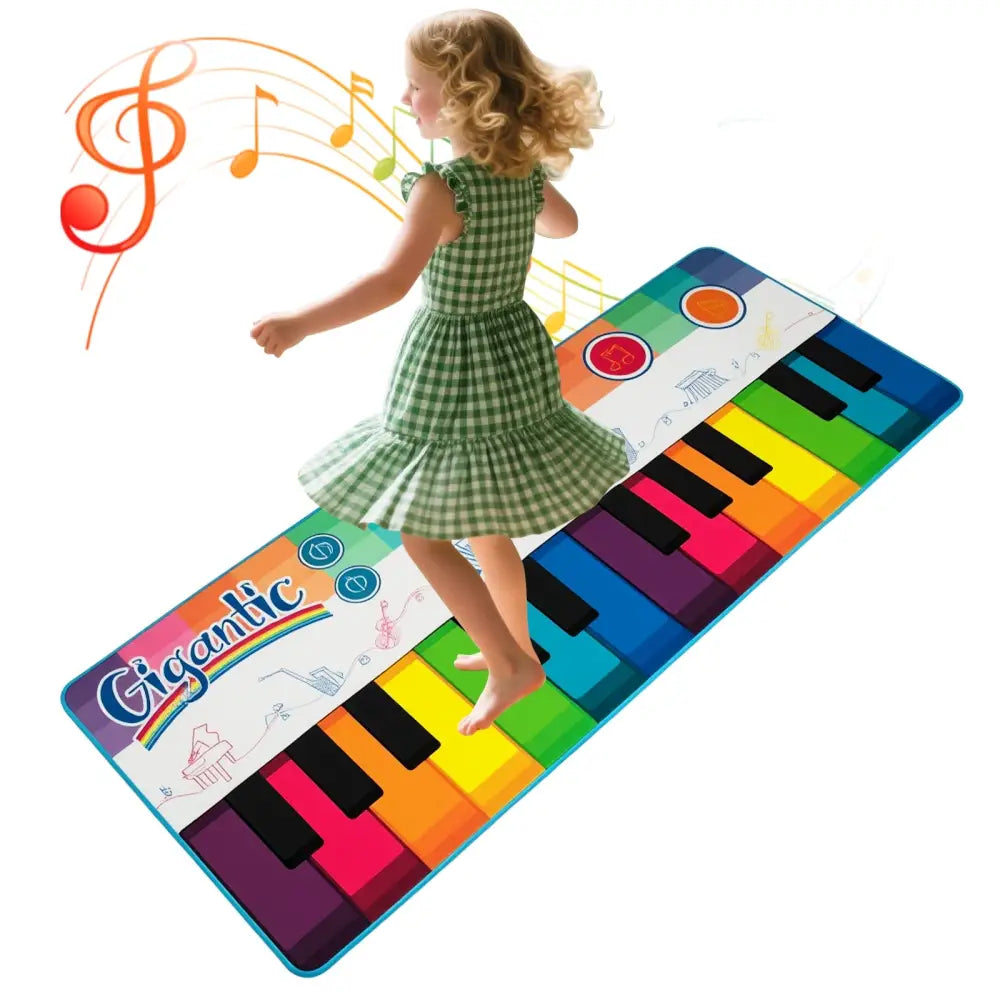 Floor Piano Dance Mat for Kids Musical Playmat with 8 Instrument Sounds - Multicolor - Pianos & Keyboards