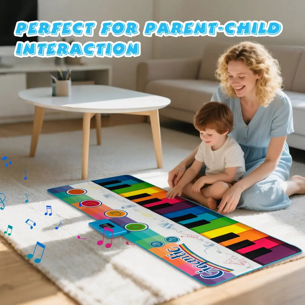 Floor Piano Dance Mat for Kids Musical Playmat with 8 Instrument Sounds - Multicolor - Pianos & Keyboards