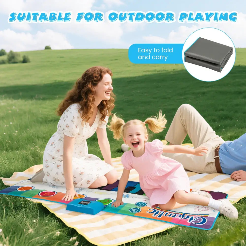 Floor Piano Dance Mat for Kids Musical Playmat with 8 Instrument Sounds - Multicolor - Pianos & Keyboards