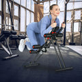 Foldable Adjustable Core Abdominal Trainer with 3 Adjustable Resistance and LCD Display - Black - Benches Racks & Bars