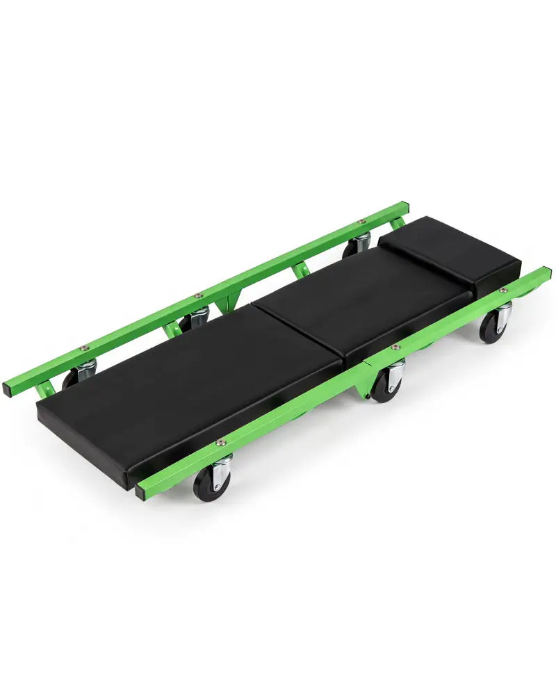 Foldable Automotive Creeper with 360° Swivel Wheels 330 lbs for Garage-Green - Green - Garages