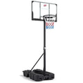 Foldable Basketball Hoop 7.54-10 ft Stepless Adjustable with PC Backboard - Black - Sport Equipments