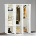 Foldable Closet Clothes Organizer with 8 Cubby Storage - White - Clothing & Closet Storage
