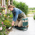 Foldable Garden Kneeler and Seat for Seniors Gardeners-Green - Green - Garden Tools