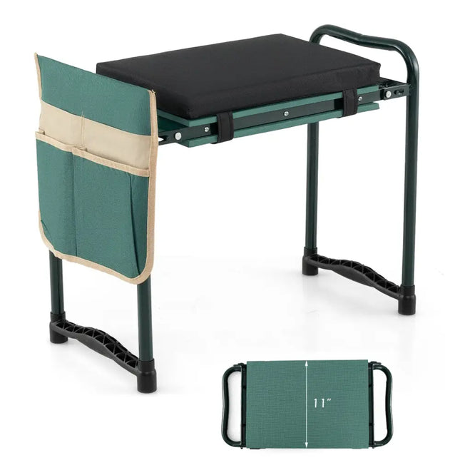 Foldable Garden Kneeler and Seat for Seniors Gardeners-Green - Green - Garden Tools