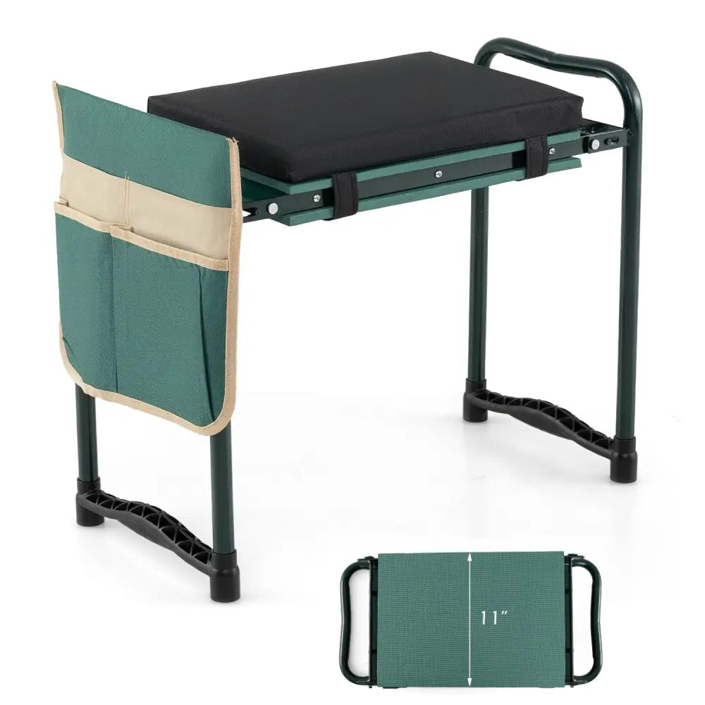 Foldable Garden Kneeler and Seat for Seniors Gardeners-Green - Green - Garden Tools