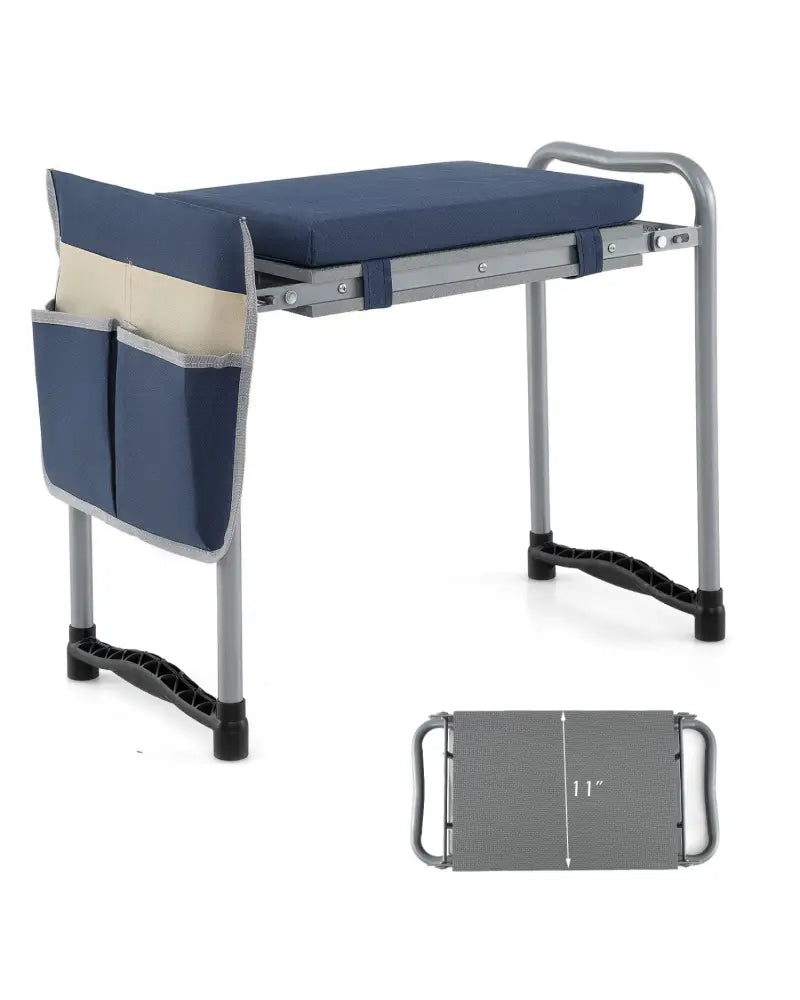 Foldable Garden Kneeler and Seat for Seniors Gardeners-Navy - Navy - Garden Tools