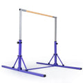 Foldable Gymnastics Bar for Kids with 3-Level Adjustable Heights-Purple - Purple - Yoga Accessories