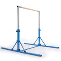 Foldable Gymnastics Bar for Kids with 3-Level Adjustable Heights-Blue - Blue - Yoga Accessories
