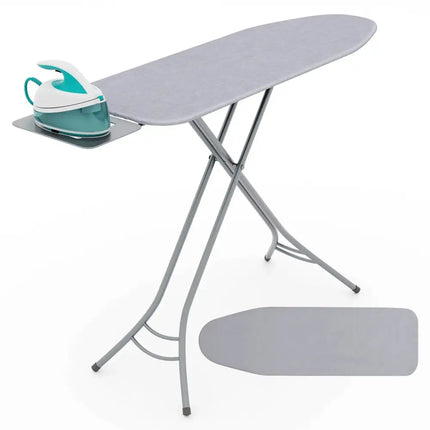 Foldable Ironing Board with Iron Rest and Adjustable Height-Gray Costway