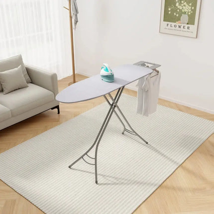 Foldable Ironing Board with Iron Rest and Adjustable Height-Gray Costway