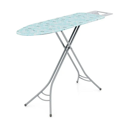 Foldable Ironing Board with Iron Rest and Adjustable Height-Turquoise Costway