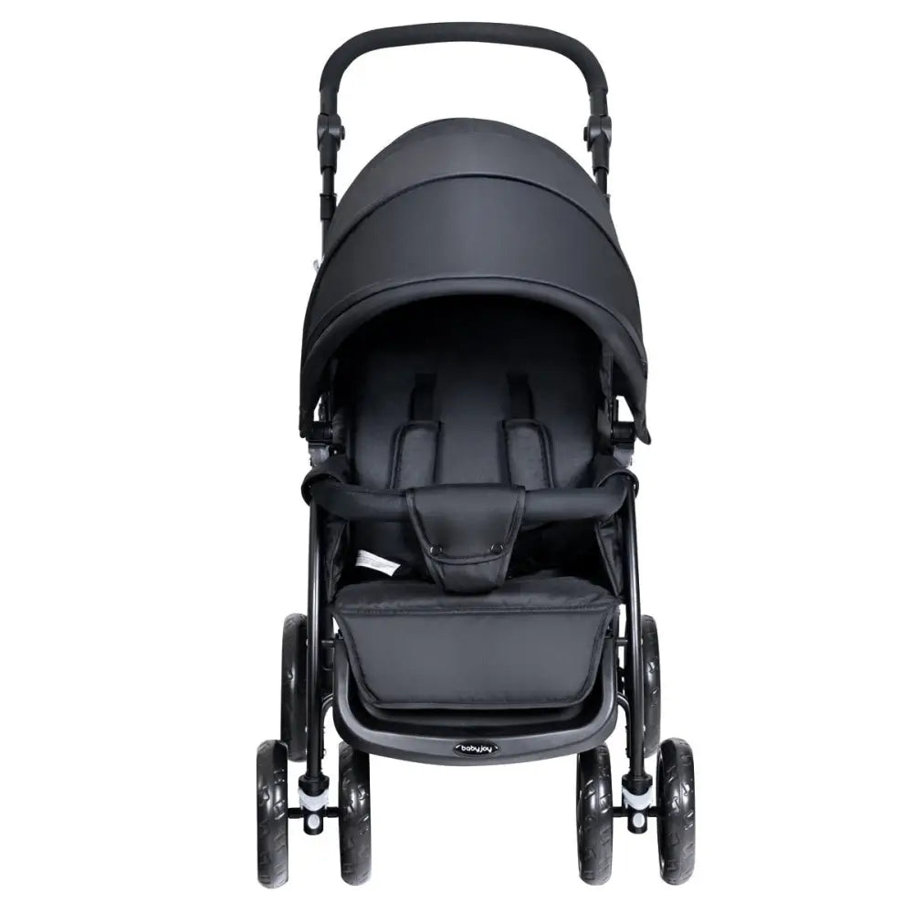 Foldable Lightweight Front Back Seats Double Baby Stroller-Black - Black - Baby Strollers