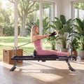 Foldable Pilates Reformer Machine for Home Gym Large Pilates Equipment-Black - Black - Yoga Benches