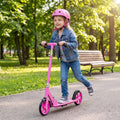 Folding Aluminum Alloy Scooter with 3 Adjustable Heights-Pink - Pink - Scooters