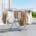 Folding Aluminum Clothes Drying Rack with 2 Side Wings - Drying Racks