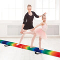 Folding Balance Beam with Solid Wood Base and Anti-slip Bottom-Multicolor - Multicolor - Yoga & Gym Mats