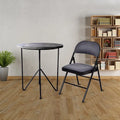 Folding Chair Set with Upholstered Seat and Fabric Covered Backrest - Conference Chairs