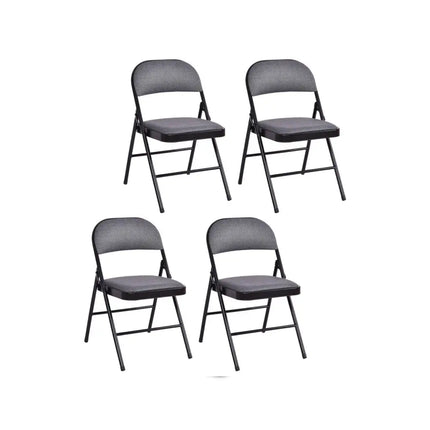 Folding Chair Set with Upholstered Seat and Fabric Covered Backrest - Conference Chairs