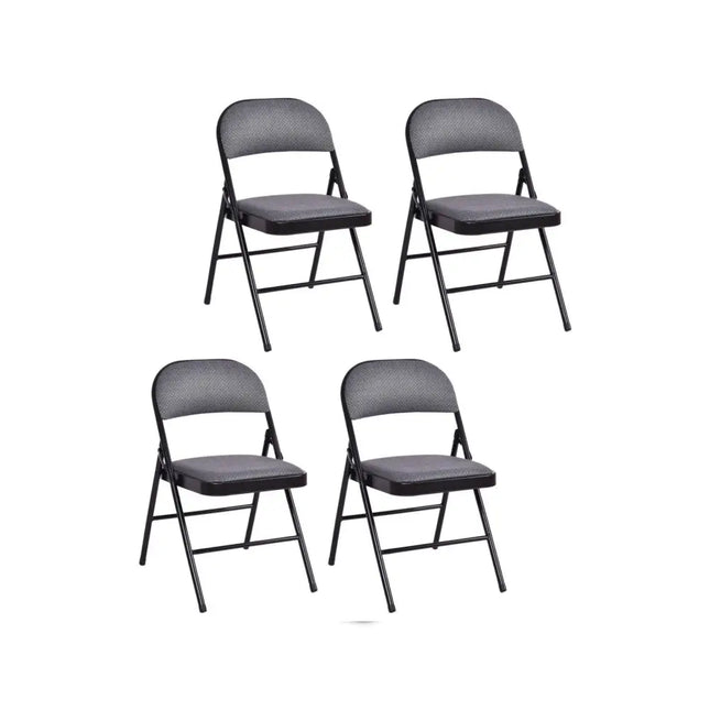 Folding Chair Set with Upholstered Seat and Fabric Covered Backrest - Conference Chairs