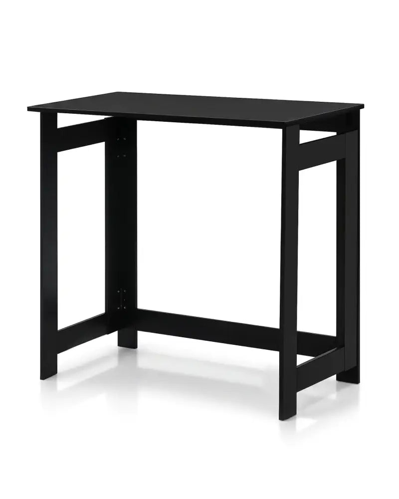 Folding Console Table with Foldable Legs-Black - Black - Console Tables