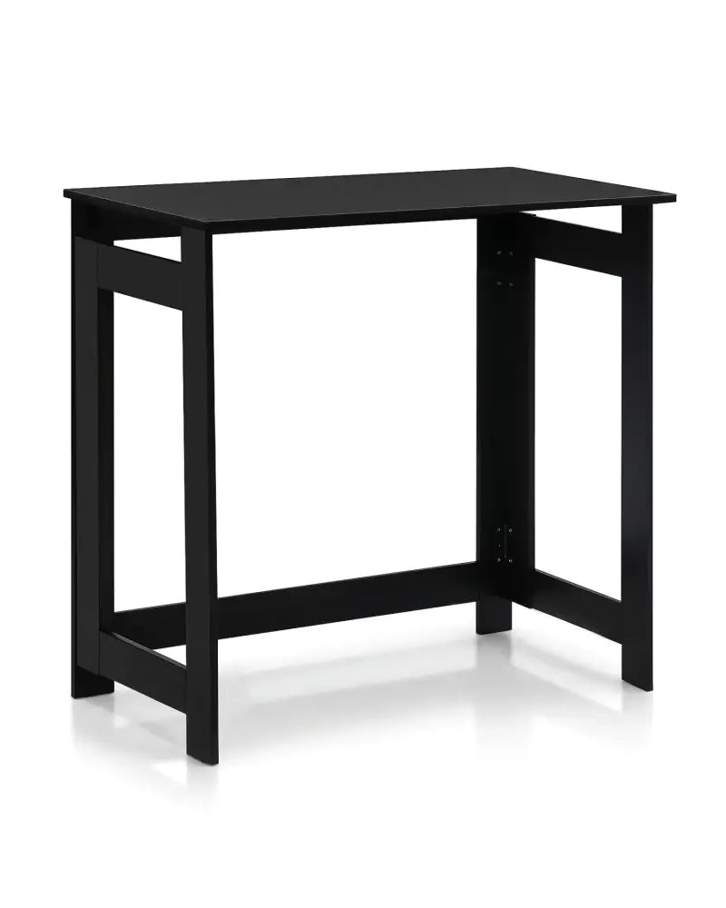 Folding Console Table with Foldable Legs-Black - Black - Console Tables