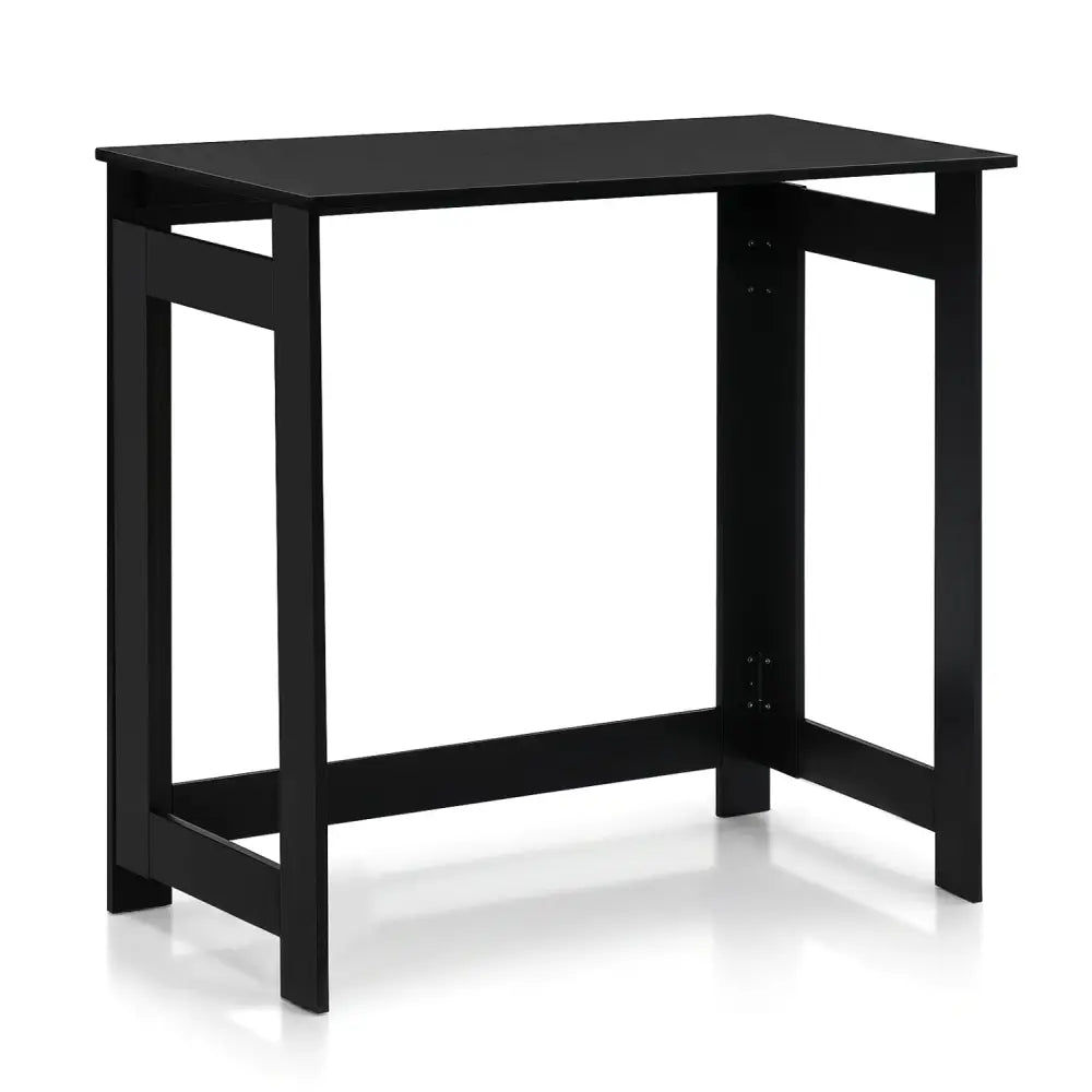 Folding Console Table with Foldable Legs-Black - Black - Console Tables
