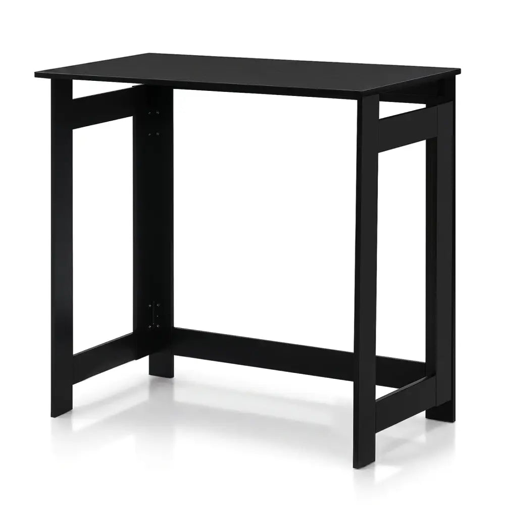 Folding Console Table with Foldable Legs-Black - Black - Console Tables