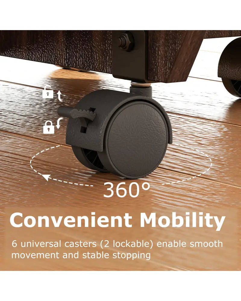 Folding Dining Table 3-in-1 Space-Saving Drop Leaf Kitchen Table with Lockable Wheels-Walnut - Walnut - Dining Tables