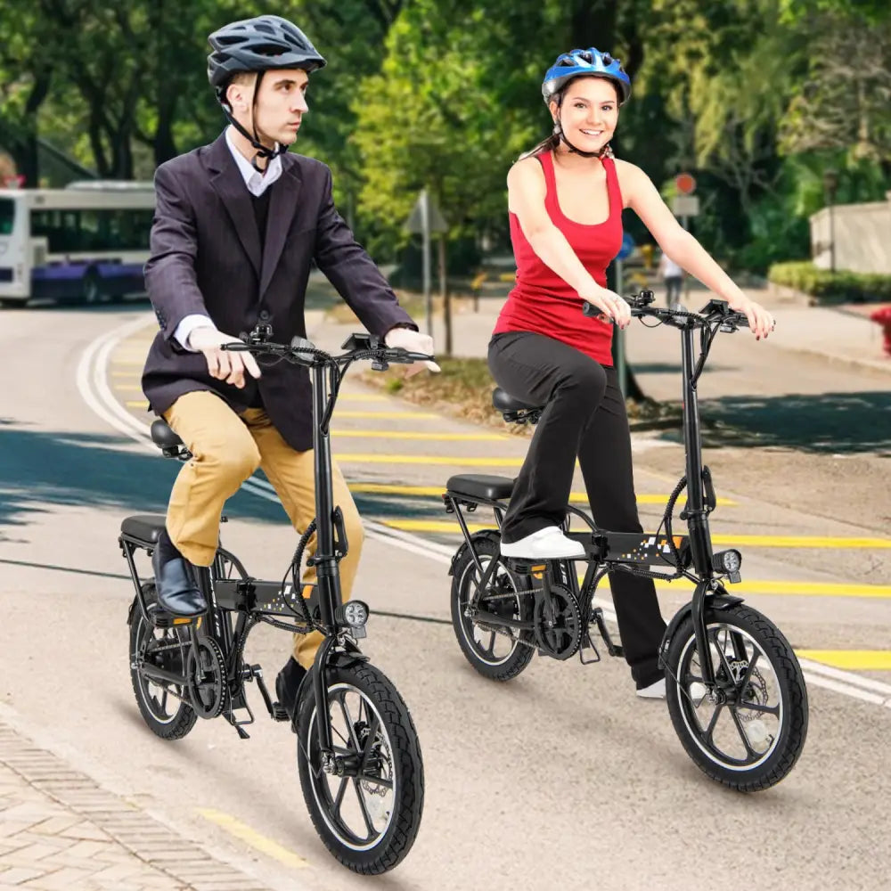 Folding Electric Bicycle with 500W Brushless Motor and Dual Disk Brakes - Exercise Machines