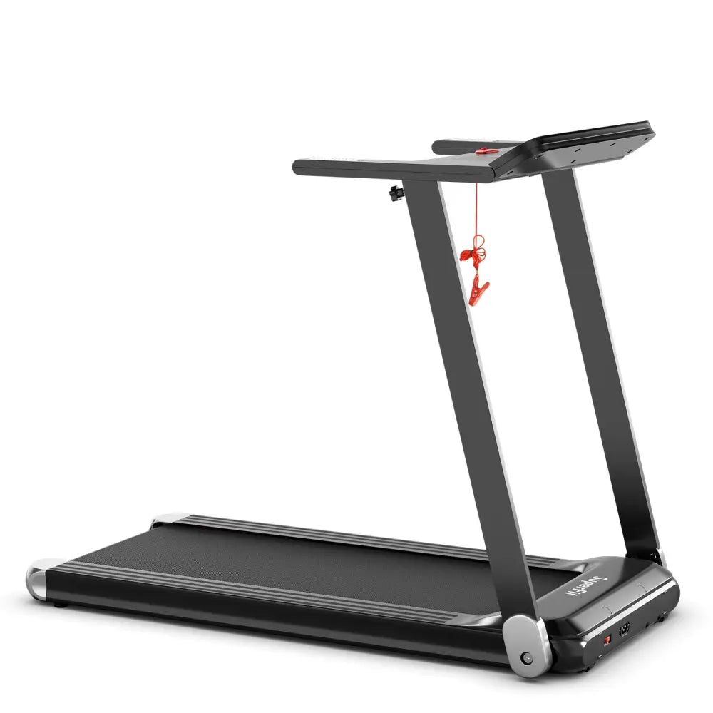 Folding Electric Compact Walking Treadmill with APP Control Speaker-Silver - Silver - Treadmills