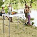 Folding Fish Cleaning Table with Rotatable Faucet & Drainage Hose for Fishing - Camping Furniture