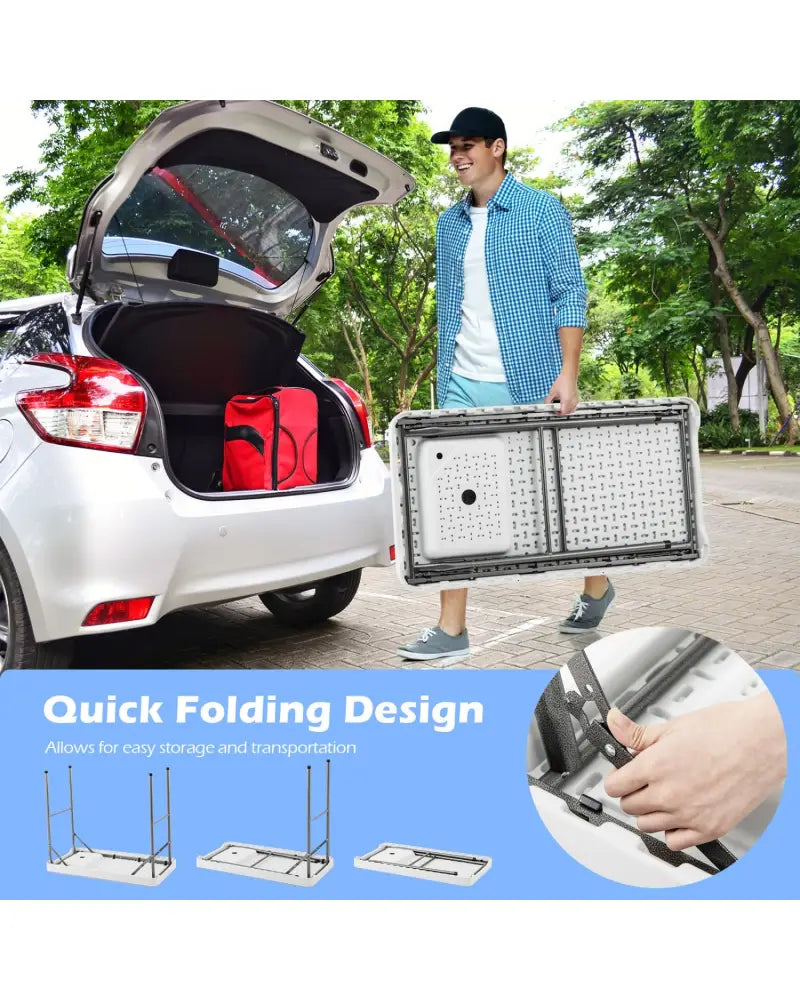 Folding Fish Cleaning Table with Rotatable Faucet & Drainage Hose for Fishing - Camping Furniture