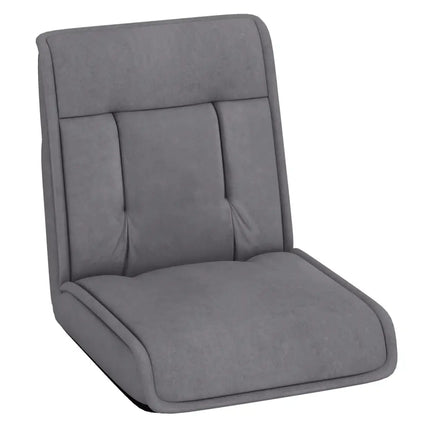 Folding Floor Chair Convertible Lazy Chair with 14-Poistion Adjustable Backrest-Gray - Gray - Floor Chairs