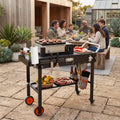 Folding Grill Cart for 17 and 22 Inch Griddles with Heat-Resistant Mat - Outdoor Grills